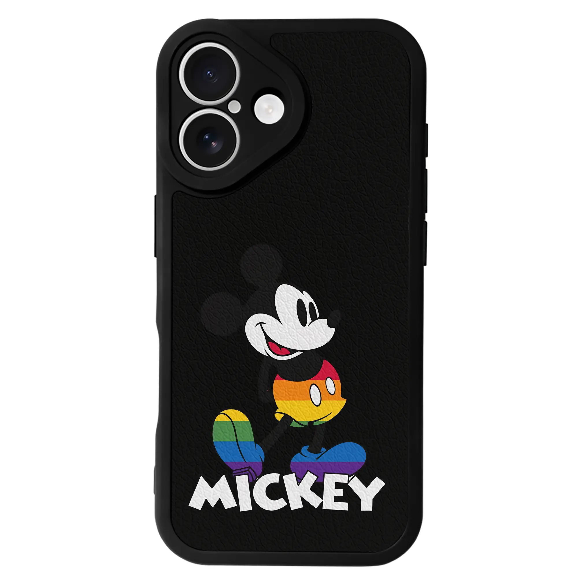 ミッキーマウス（Mickey Mouse） グッズ ミッキーマウス（Mickey Mouse） - IPhone 16シリーズ対応 ・ シリコンスマホケース ・ レザー調 ・ 高精度フィット ・ 耐衝撃 ・ ワイヤレス充電対応 ・ 精密カット